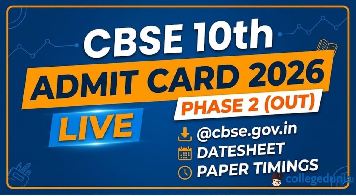 CBSE 10th Admit Card 2026 Live