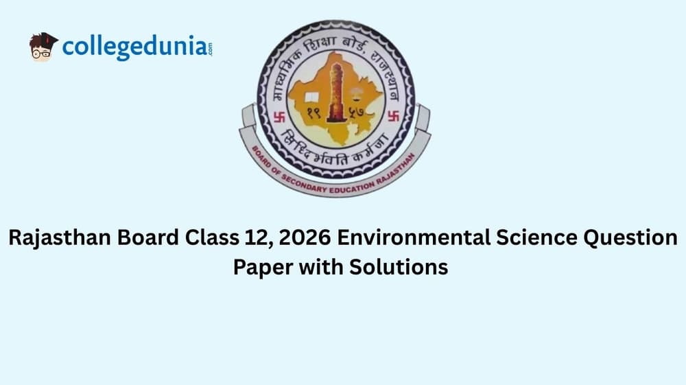 Rajasthan Board Class 12 2026 Environmental Science Question Paper with Solution