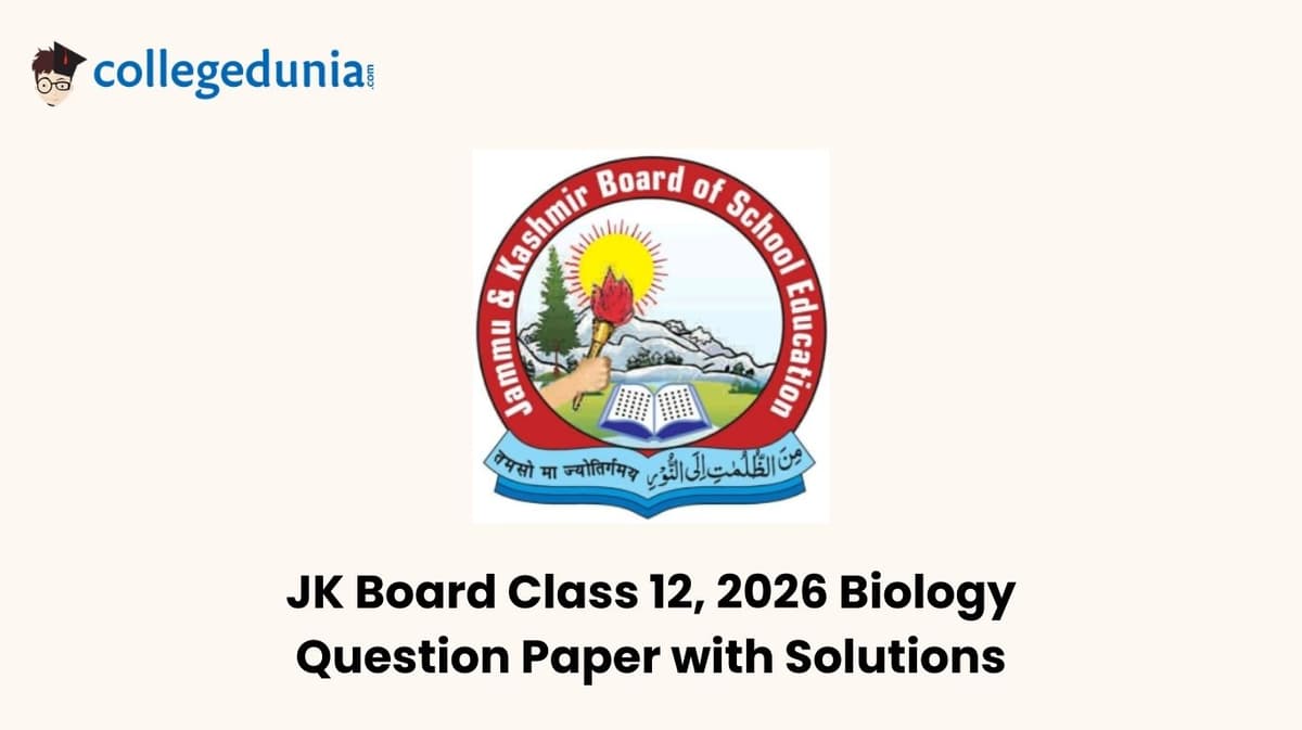 JK Board 2026 Class 12 Biology Question Paper with Solution