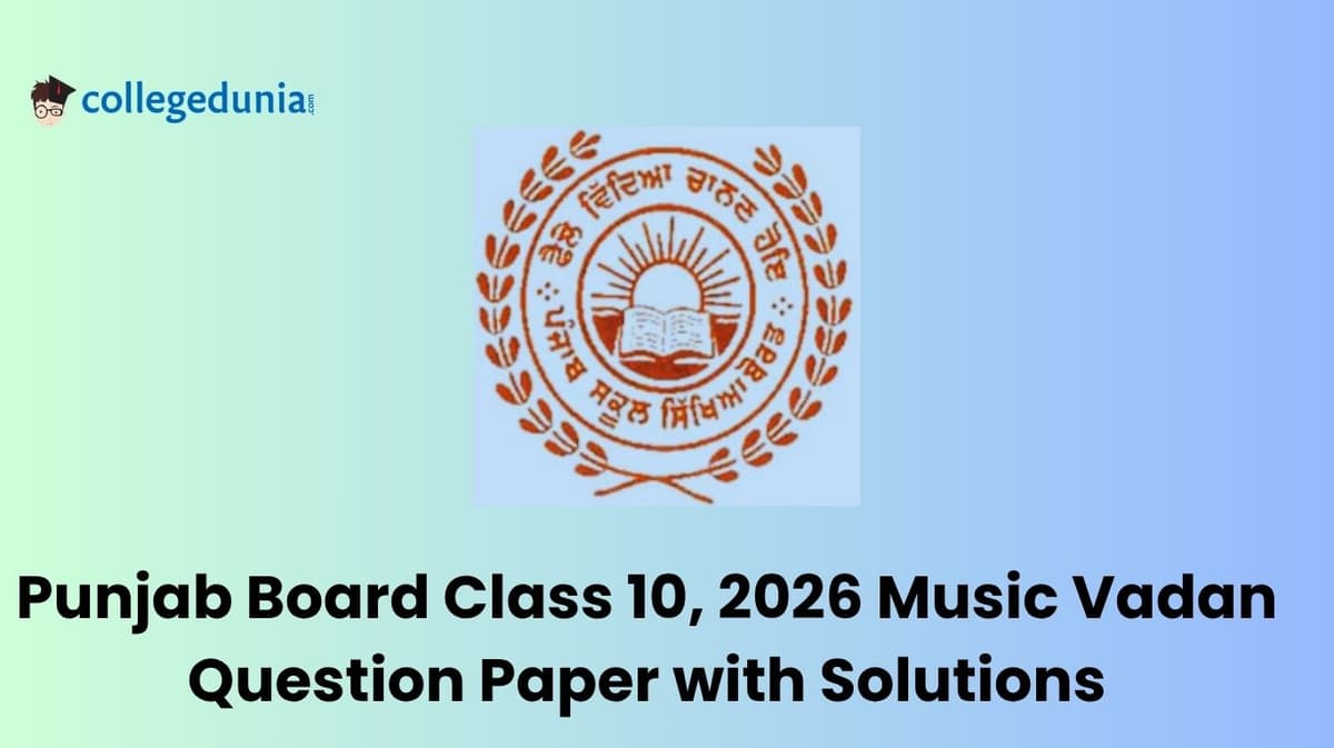 Punjab Board Class 10 2026 Music Vadan Question Paper with Solution PDF