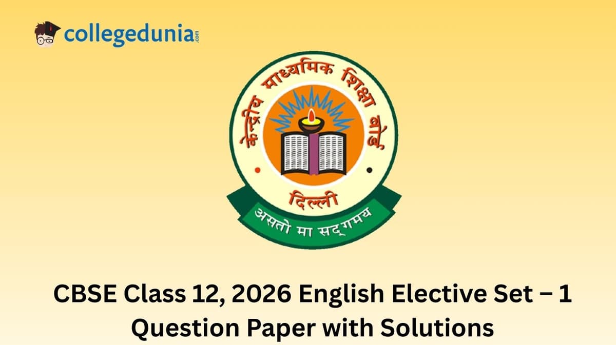 CBSE Class 12 2026 English Elective Set – 1 Question Paper with Solution PDF