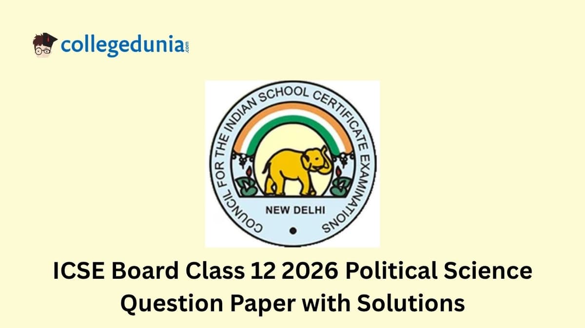 ICSE Board Class 12 2026 Political Science Question Paper with Solution PDF