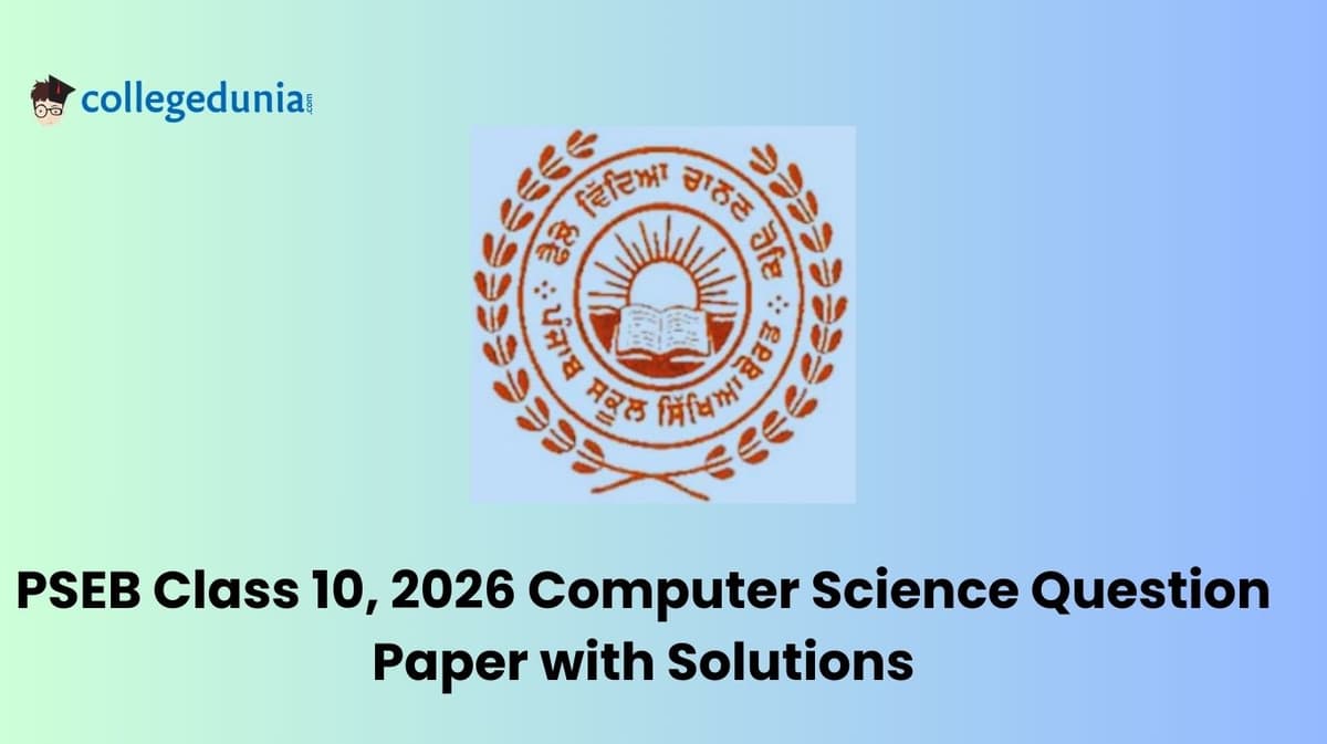 Punjab Board Class 10 2026 Computer Science Question Paper with Solution PDF