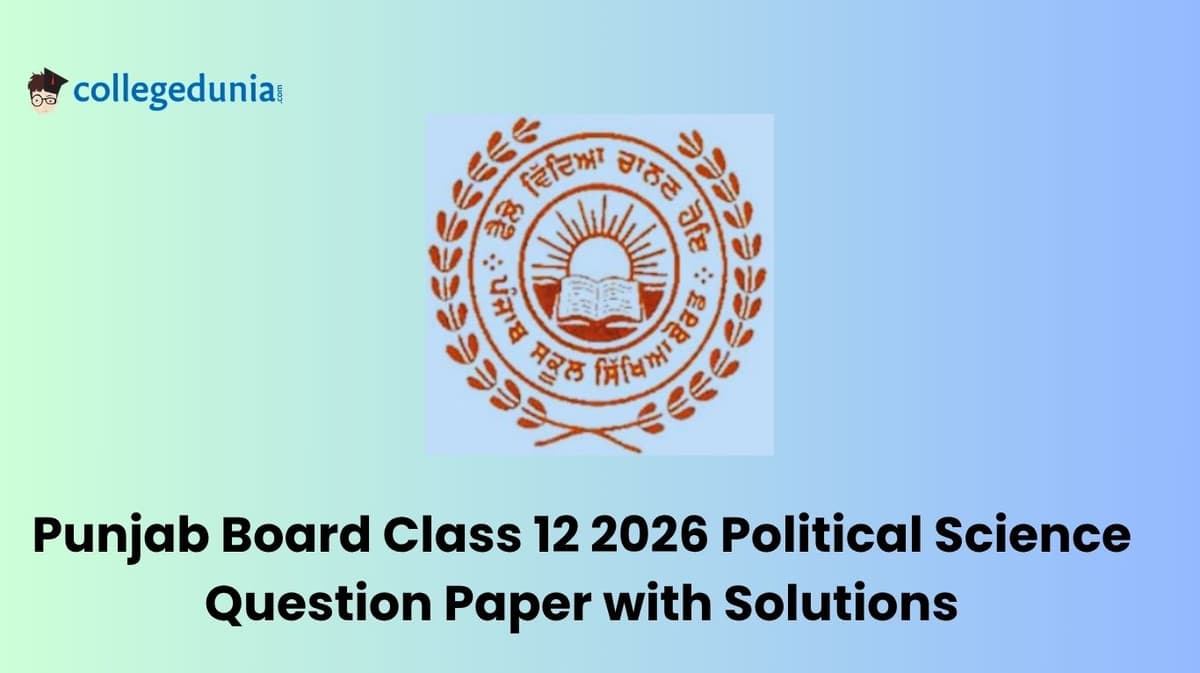 Punjab Board Class 12 2026 Political Science Question Paper with Solution PDF