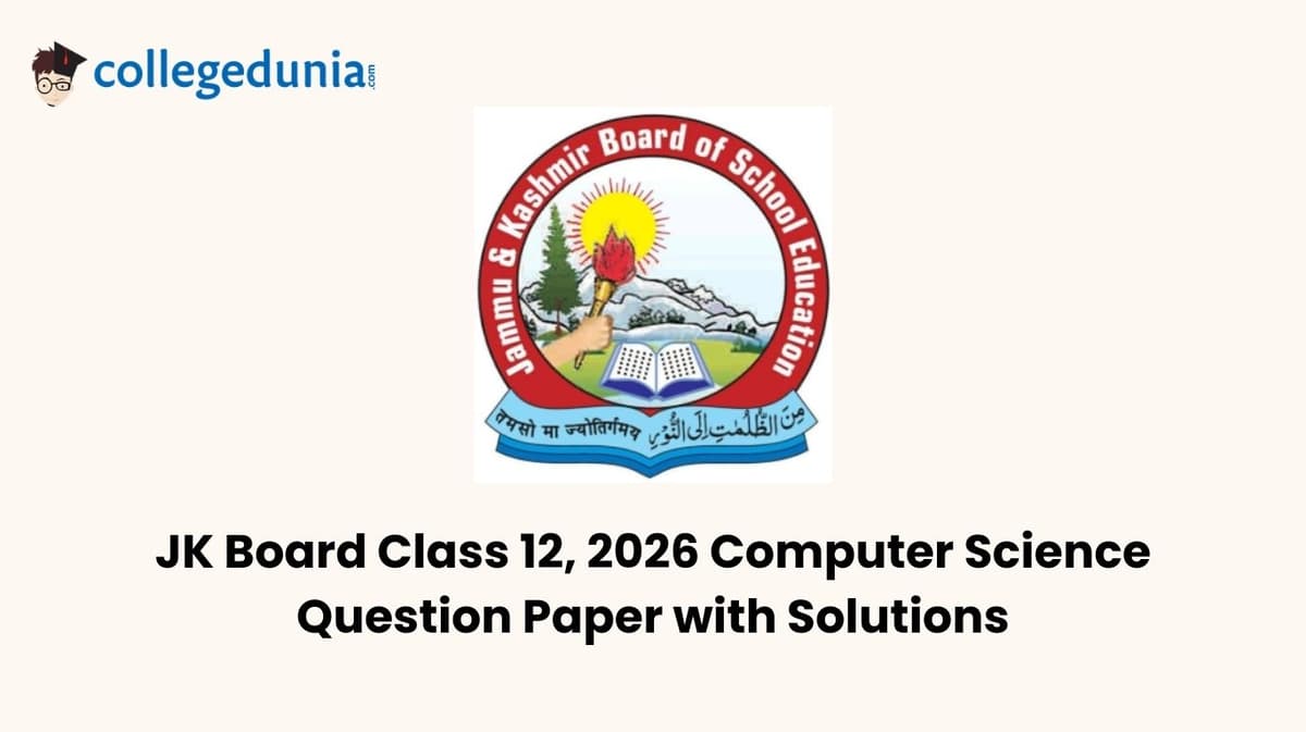 JK Board Class 12 2026 Computer Science Question Paper with Solution PDF