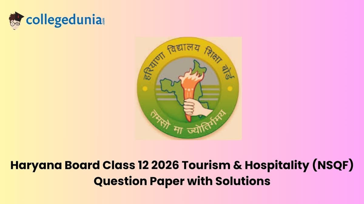 Haryana Board Class 12 2026 Tourism & Hospitality (NSQF) Question Paper with Solution PDF