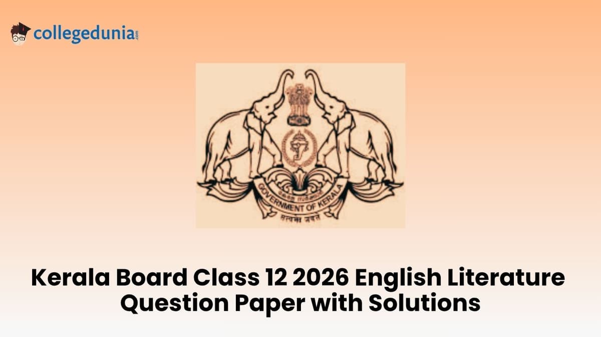 Kerala Board Class 12 2026 English Literature Question Paper with Solution PDF