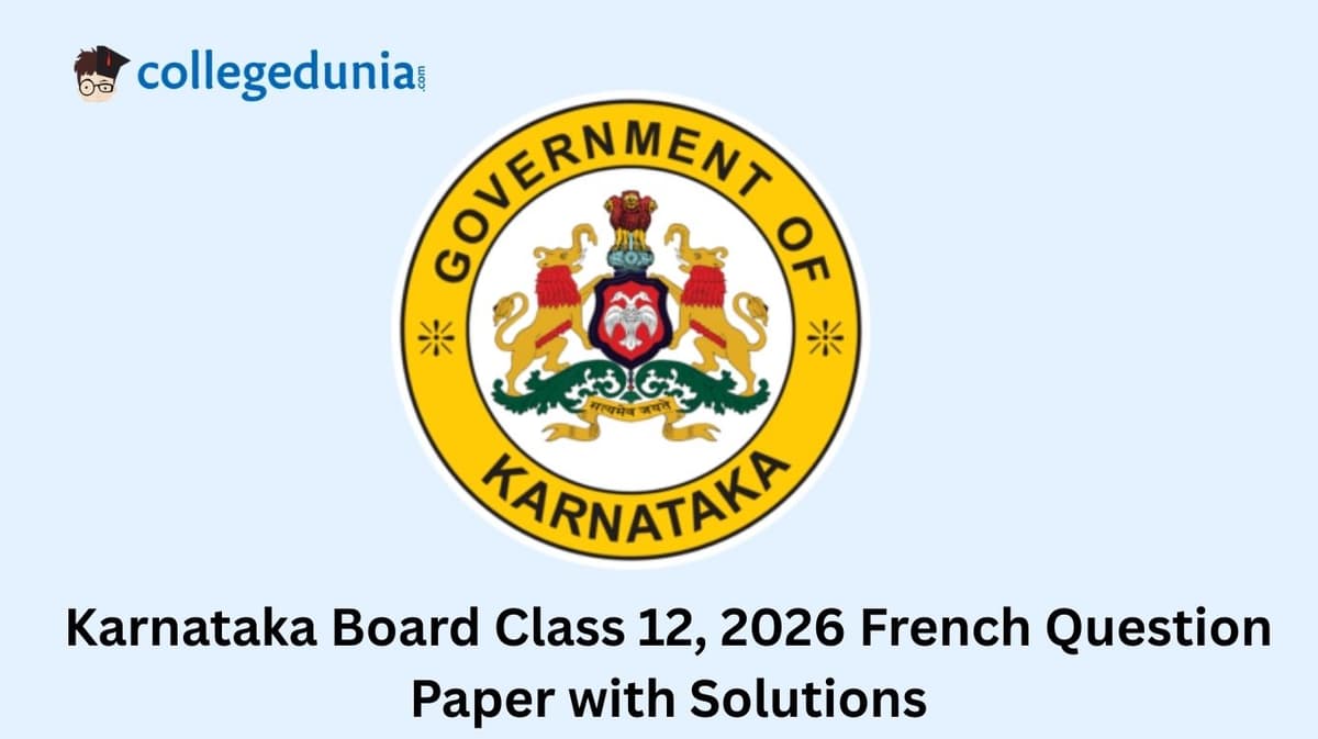 Karnataka Board Class 12, 2026 French Question Paper with Solution