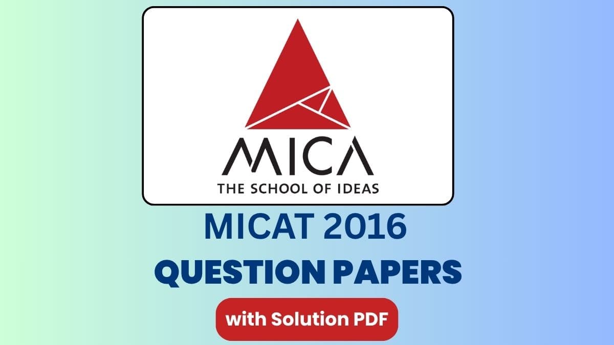 MICAT Question Paper 2016 with Solutions