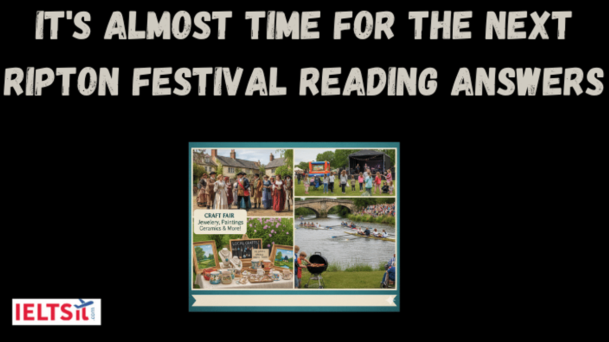 Its Almost Time for the Next Ripton Festival Reading Answers