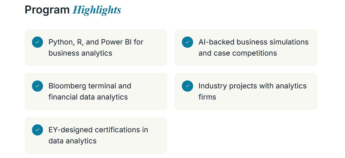 JLU BHOPAL MBA Business Analytics Highlight