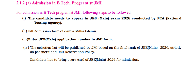 JMI B.Tech Fees 2026