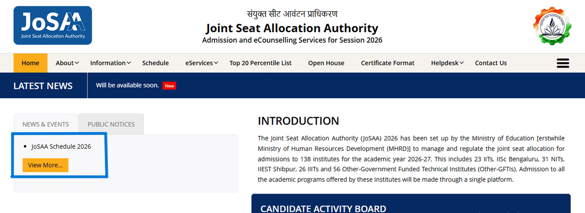 JoSAA Counselling