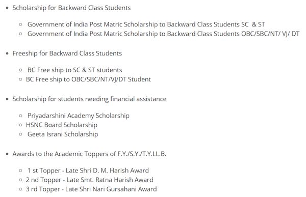 KC Law College Scholarships 2026