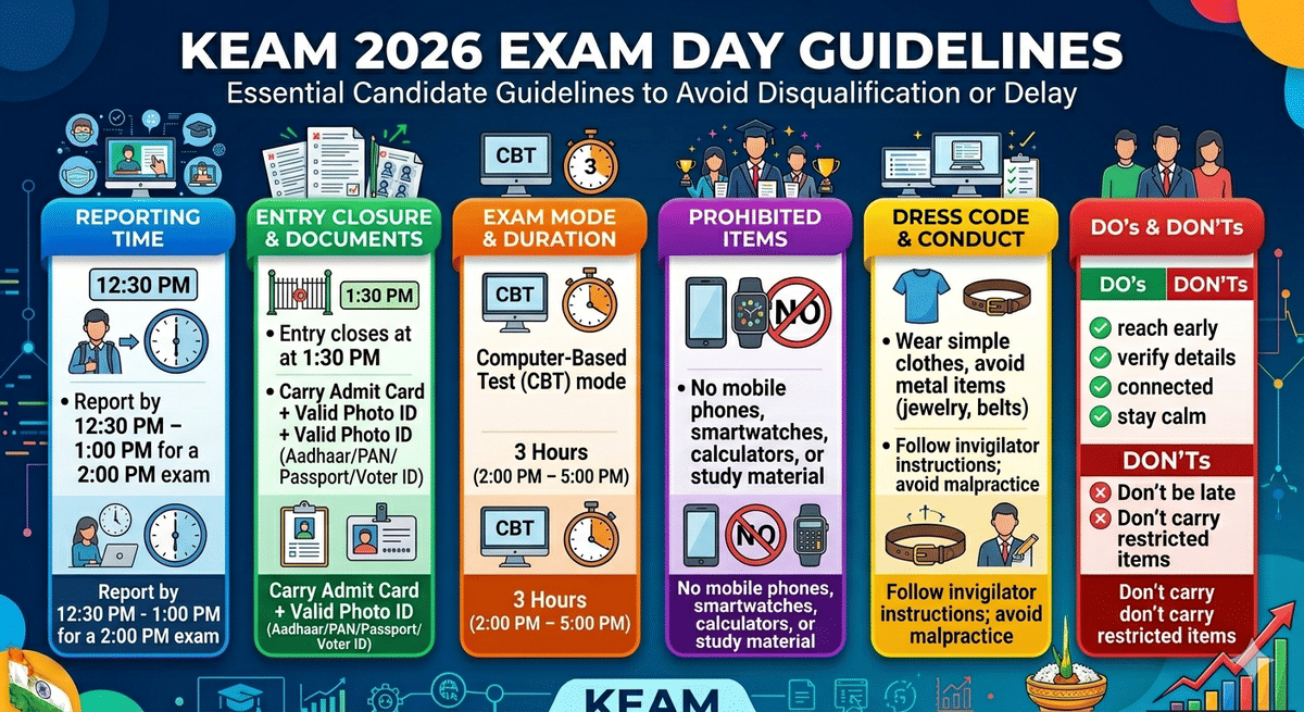 KEAM Exam Day Guidelines