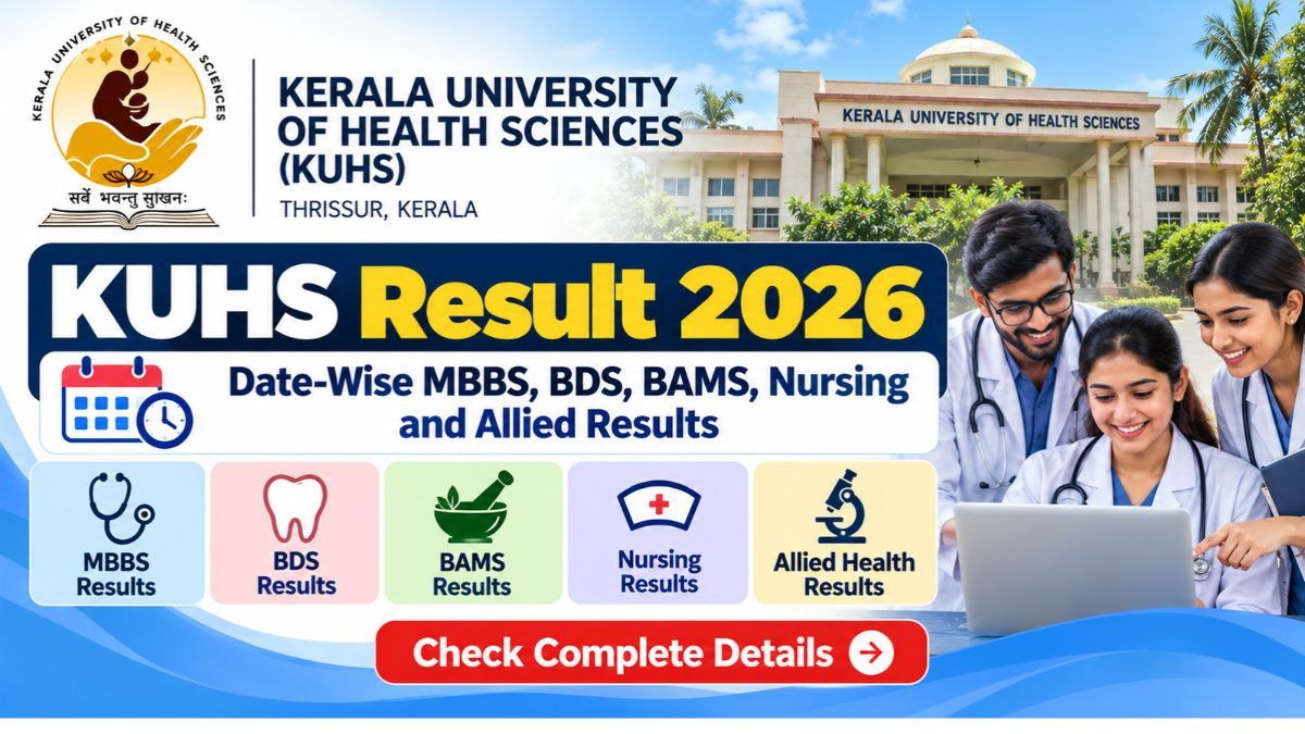 KUHS Result 2026: Date-Wise MBBS, BDS, BAMS, Nursing and Allied Results