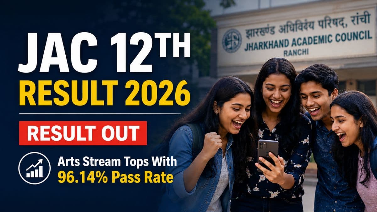 JAC 12th Result 2026 Out; Arts Stream Tops with 96.14% Pass Rate