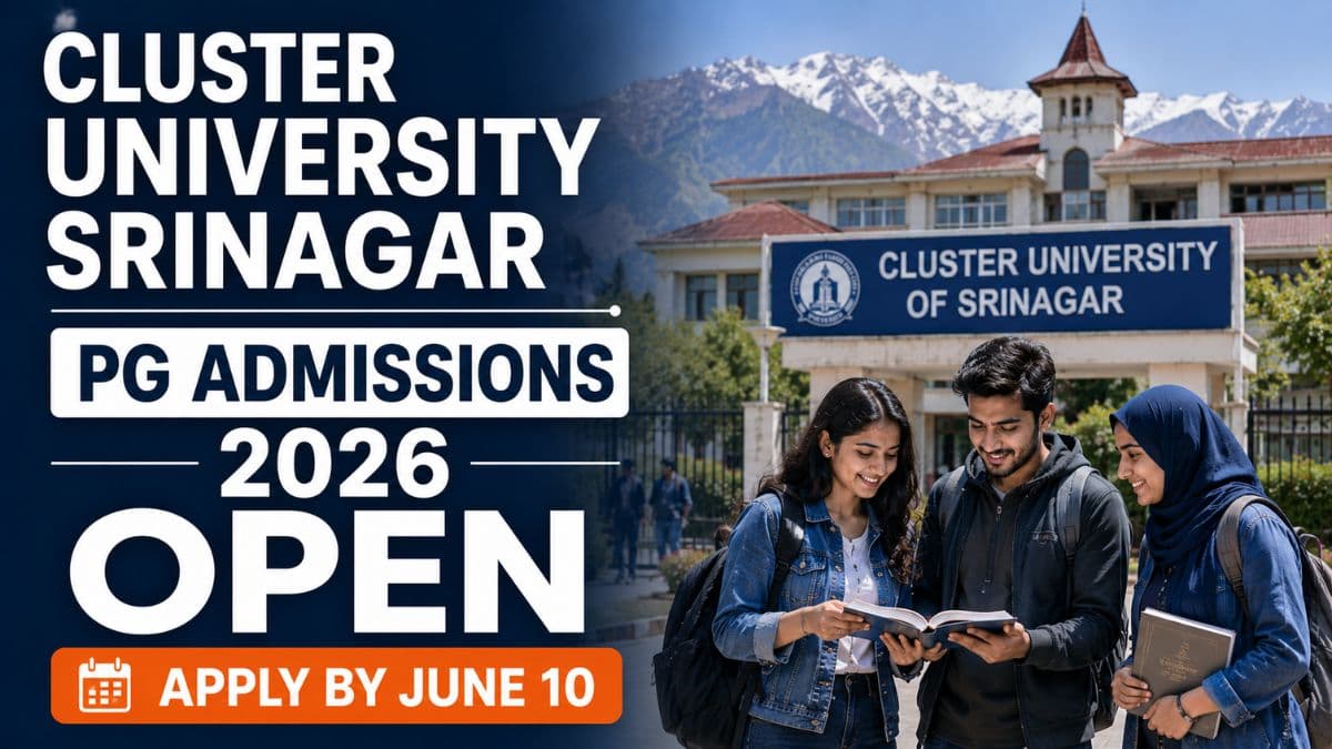 CLUET 2026 Registration Open for PG and Integrated Programmes at Cluster University Srinagar 