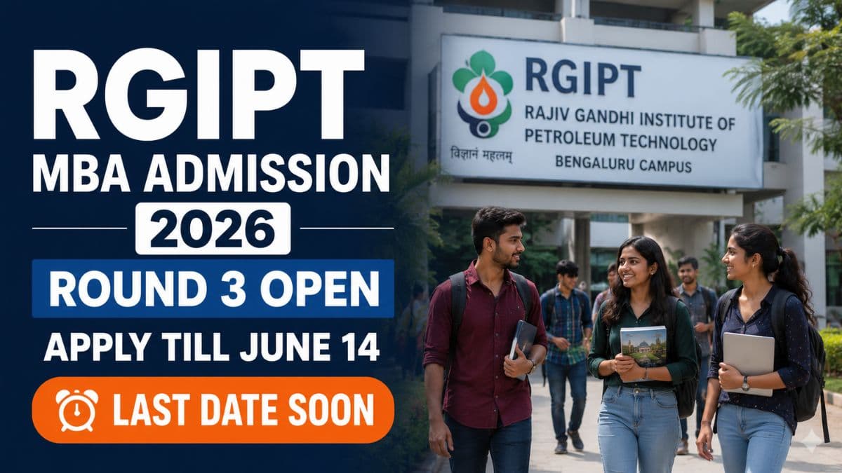RGIPT Begins MBA Admission 2026 Round 3; Apply by June 14
