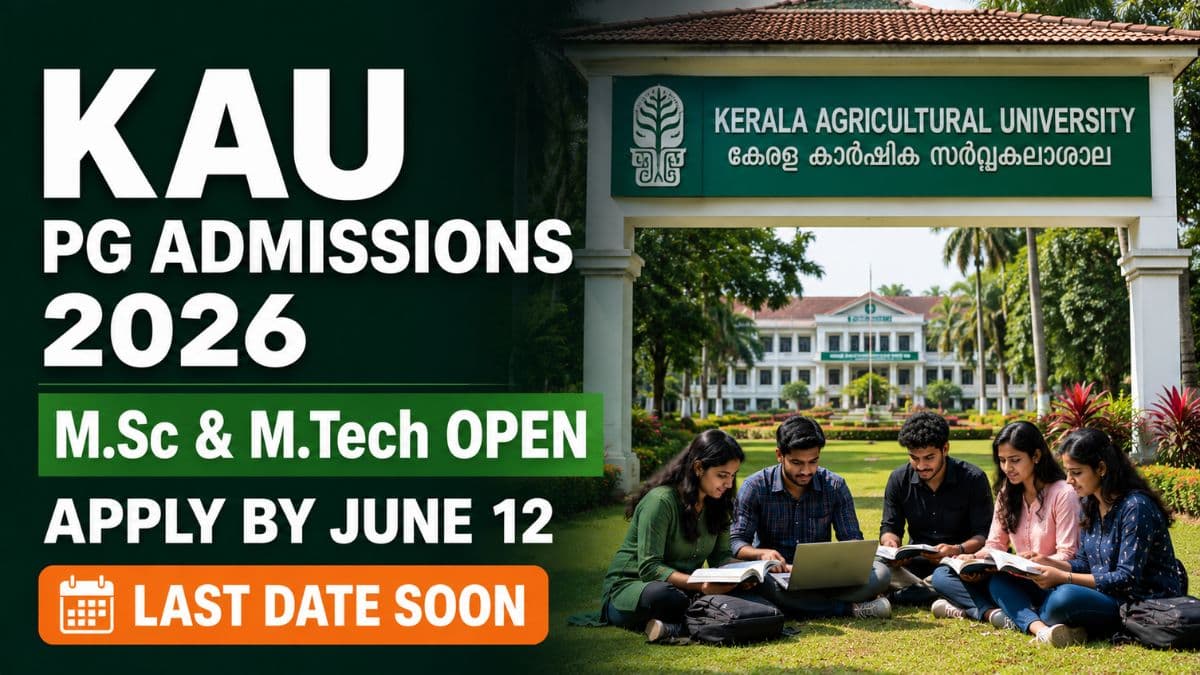 KAU Masters Programmes RF Mode Admission 2026 Open Apply by June 12 