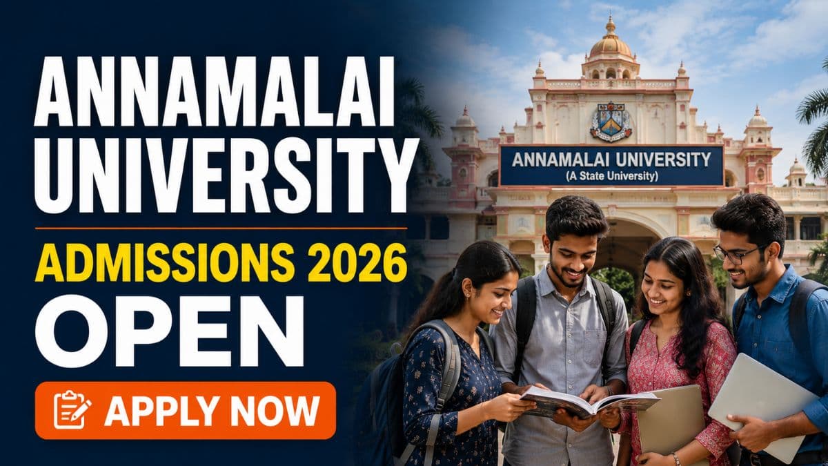  Annamalai University Begins Admission 2026 27