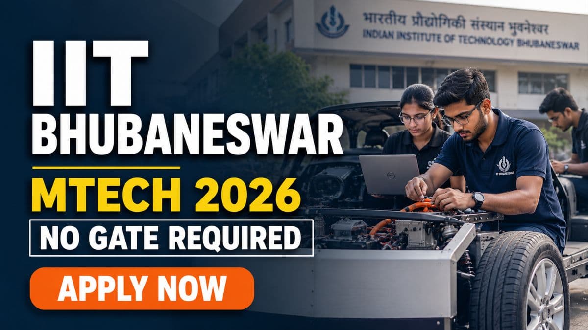 IIT Bhubaneswar Opens Blended MTech in EV Technology Without GATE 2026