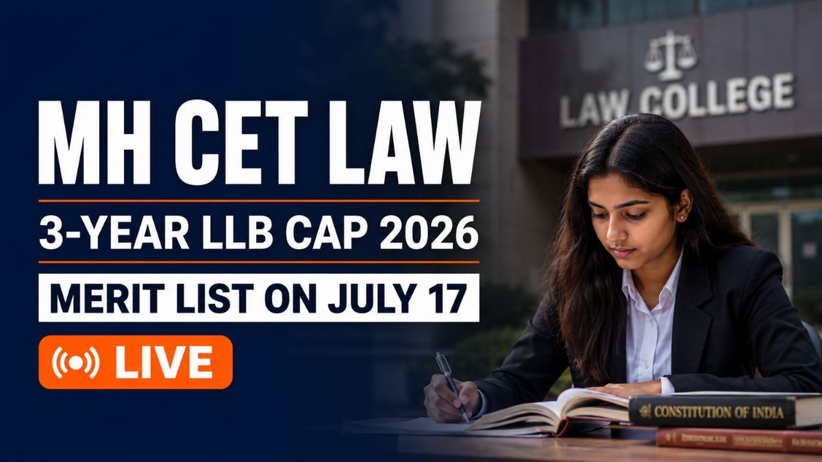 MH CET Law LLB CAP 2026 Round 1 Alphabetical Merit List on July 17