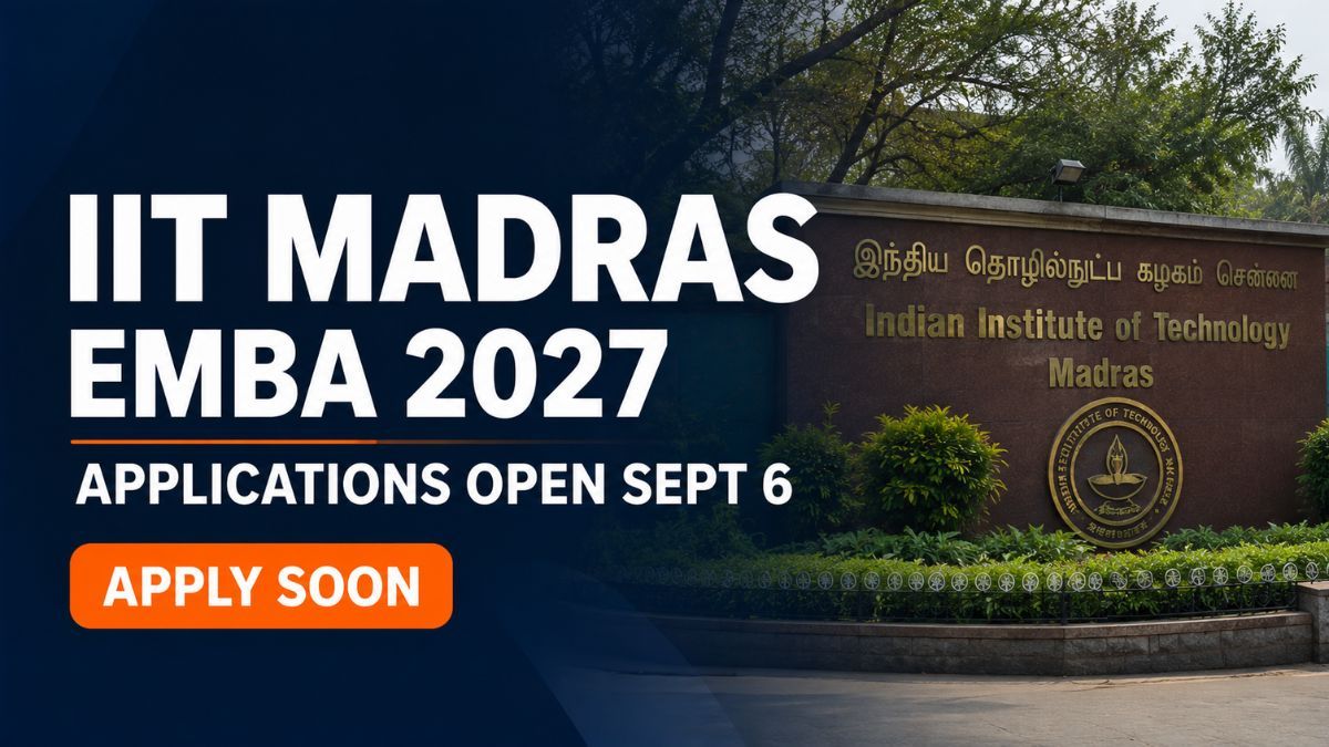 DOMS IIT Madras Executive MBA 2027 Admission Opens on September 6