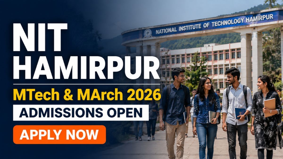 NIT Hamirpur MTech MArch Self Sponsored Admission 2026 Open