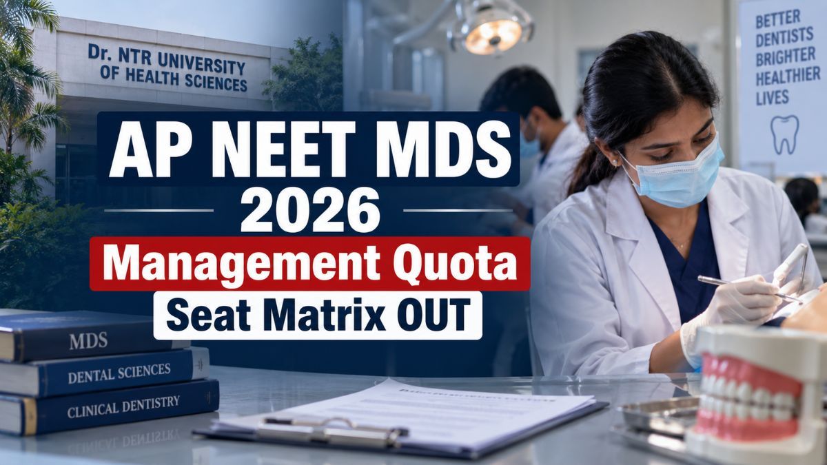 AP NEET MDS 2026 Management Quota Seat Matrix Released
