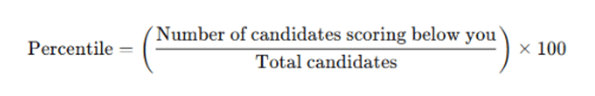 mat percentile calculation