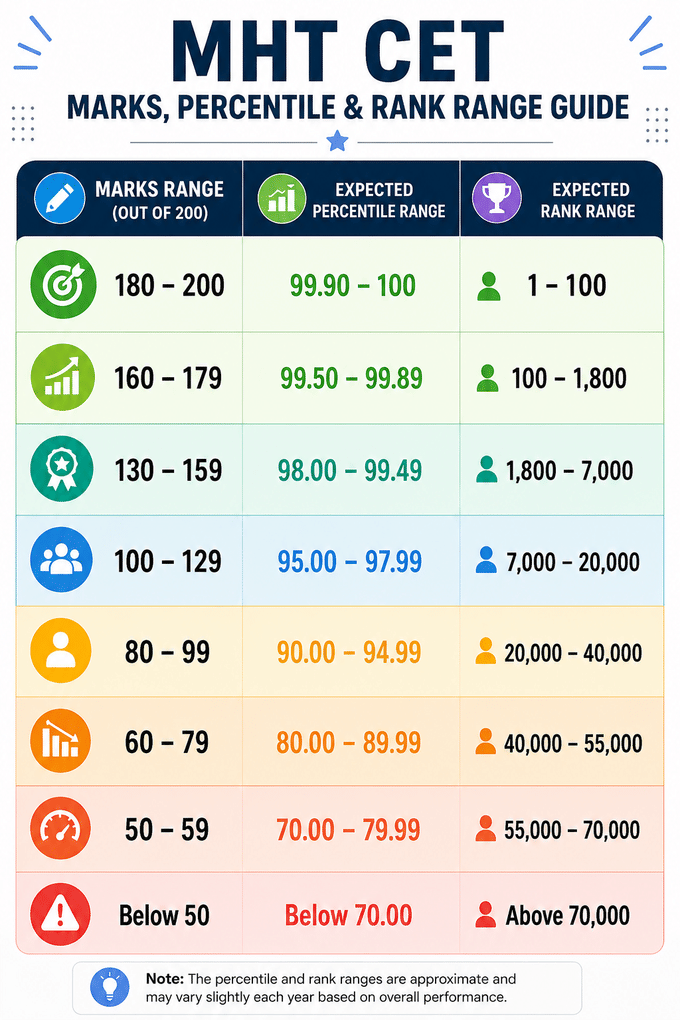 MHT CET Marks vs Percentile