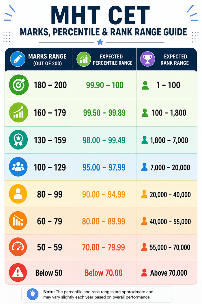 MHT CET Marks vs Percentile