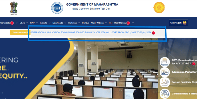 BEd and LLB admission MHT CET