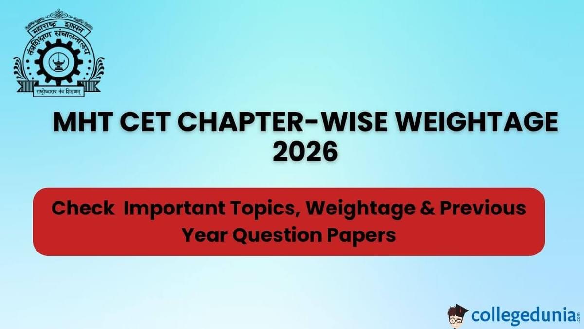MHT CET Chapter wise weightage