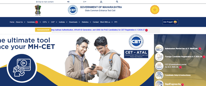 MHT CET Registration