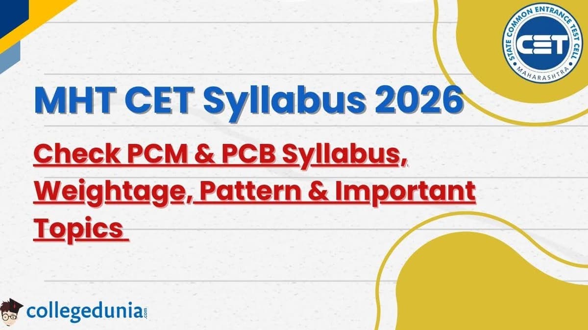 MHT CET Syllabus PDF