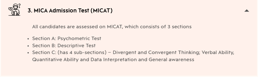 MICAT MCA Admission