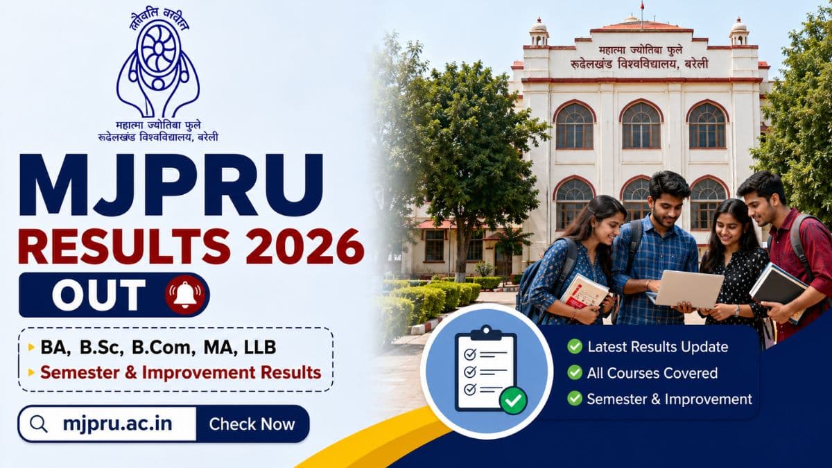 MJPRU Results 2026  (Out) @mjpru.ac.in: Check BA, B.Sc, B.Com, MA, LLB, Semester, Improvement Results