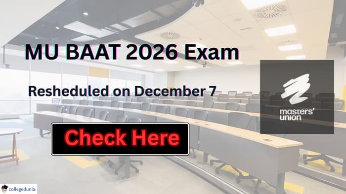 MU BAAT 2026 Exam Rescheduled on December 7