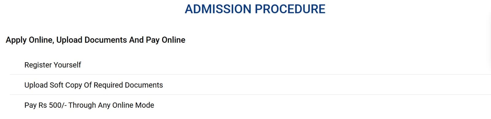 Managalayatan University Admission Procedure