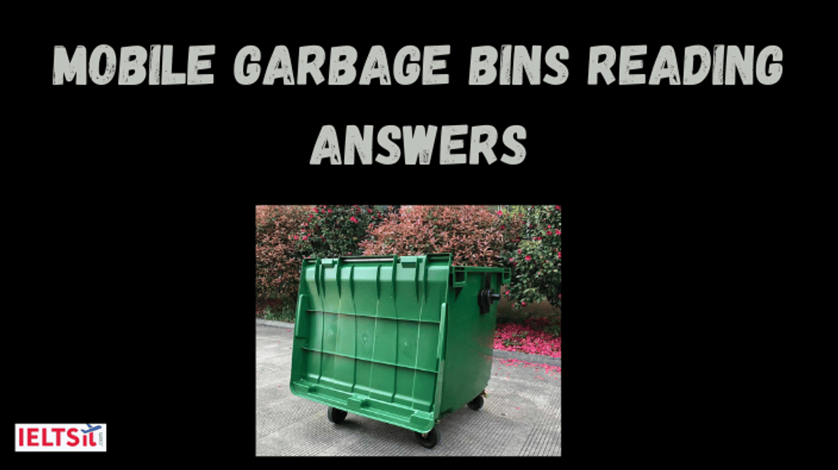 Mobile Garbage Bins Reading Answers