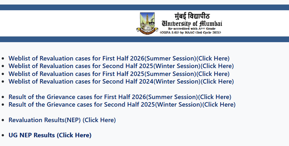 mumbai university revaluation weblist 