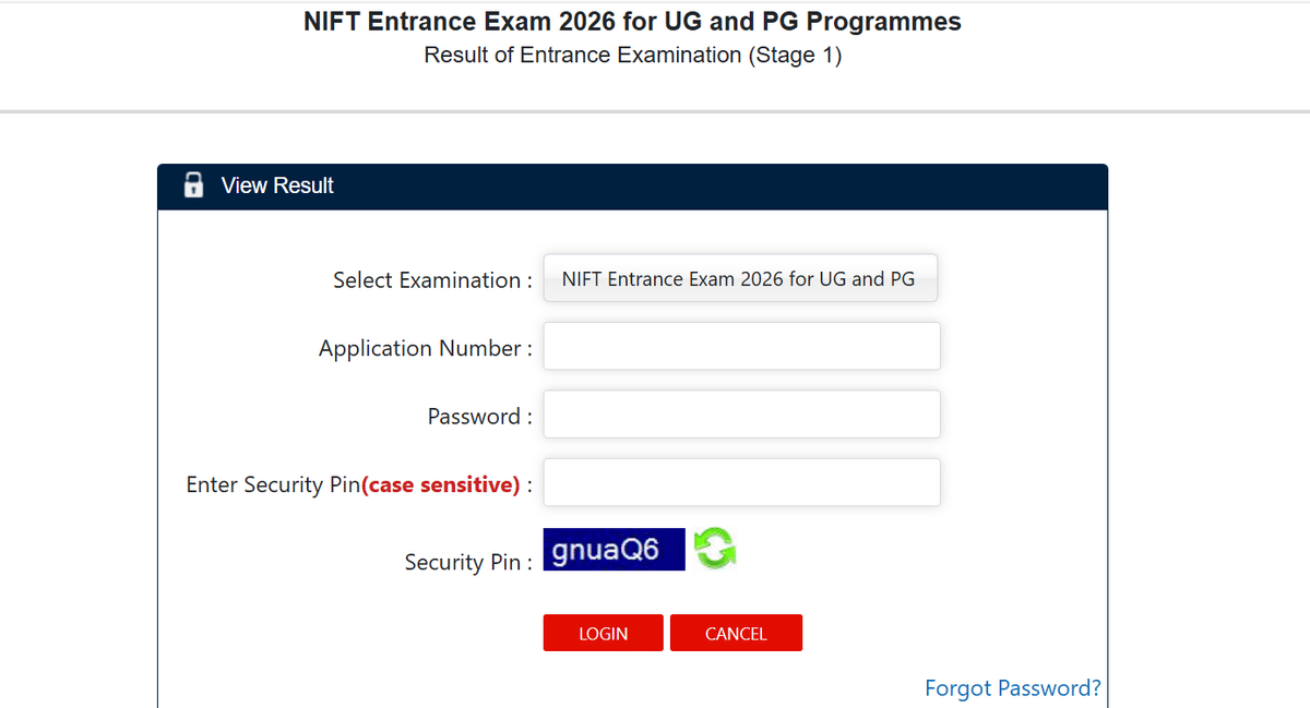NIFTEE 2026 Results (Out) for Stage 1