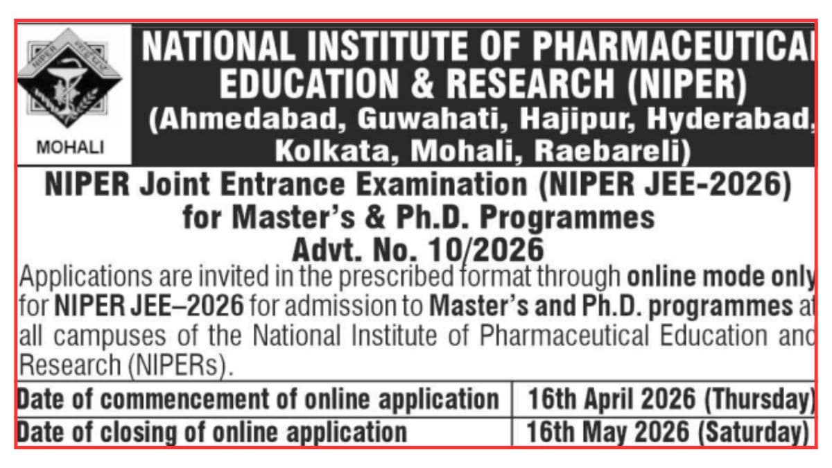 NIPER JEE 2026