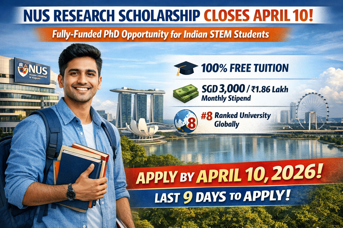 NUS Research Scholarship Closes April 10