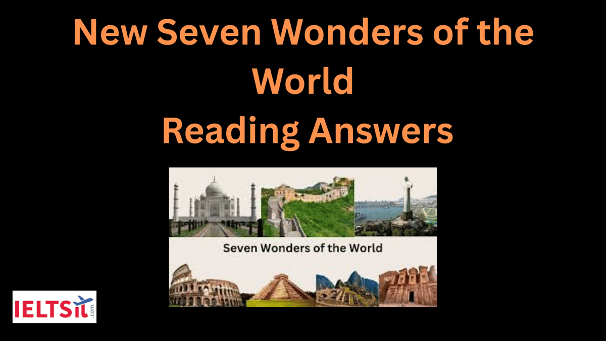 New Seven Wonders of the World Reading Answers