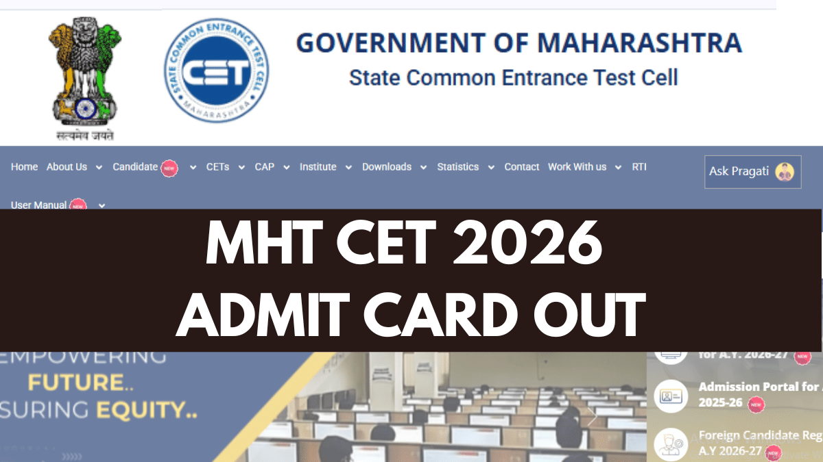 MHT CET 2026 Admit Card Out