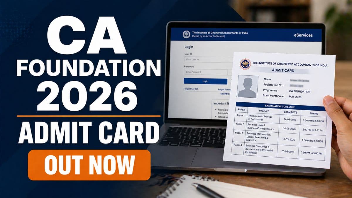 CA Foundation Admit Card May 2026 Out