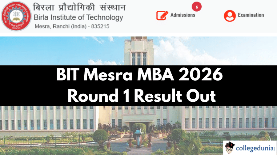 BIT Mesra MBA 2026 Round 1 Result Out